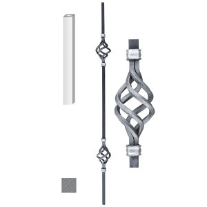 Kovaná tyč KH2, H-1000 mm, 12x12mm