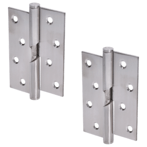 Nerezové panty přidivhovací 2ks (levé), 100x75x2.5mm, max. nosnost: 80 kg (2 panty), broušená nerez K320 /AISI304