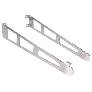 Konzoly pro skleněný přístřešek - set pravá + levá strana, broušená nerez K320 /AISI304, použít držáky EB1-PRJ