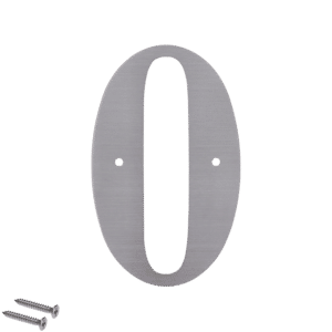 Číslo domové 0, (127x1.5mm), s dierami, brúsená nerez K320 / AISI 304