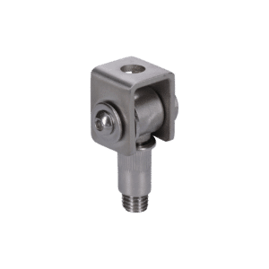 Závěs M12 s nýtovací maticí, otevíratelný 90°, nastavitelný 1D, broušená nerez / AISI 304