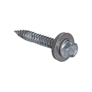 Samozávrtná skrutka bimetalová, 6x38mm, s podložkou s priemerom 16mm, pre plechy do 2mm