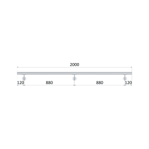 Nerez madlo AISI304 (2000mm) BRUS, ø 42.4mm