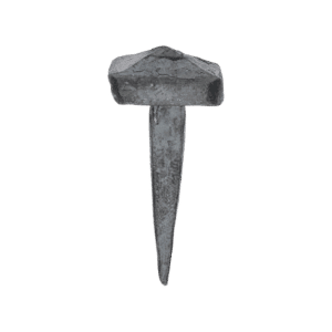 Ozdobný kovaný čtvercový hřebík, hlavička 20x20x8 mm, hrot 5x5x34 mm, bez povrchové úpravy