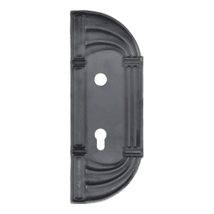 Štít 310x116x2mm s otvormi, rozteč 90mm, otvor pre kľučku ø 20mm, zdobený, pravý, pre zámok