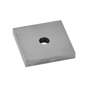 Podložka čtvercová horní (40x40x6 mm / díra ø 8 mm), broušená nerez K320 / AISI304