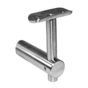 Držák madla pevný, uchycení na trubku ø42,4 mm/ madlo ø42,4 mm, broušená nerez K320 / AISI304