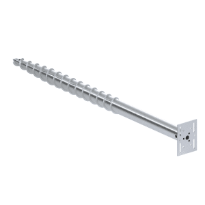 Zemní vrut, stavební patka, 190 x 140 mm, žárový pozink