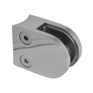 Svorka skla na trubku ø 42.4mm (50x40x26mm) pro sklo 6-10.76mm, leštěná nerez /AISI304, balení neobsahuje gumičky na sklo