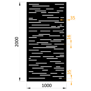 Plech, vzor 8311, 1000x2000x2,0mm, bez povrchové úpravy