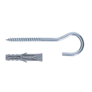 Hmoždinka univerzální6.0x30 s vrutem 4.0x55 s kruhovým hákem