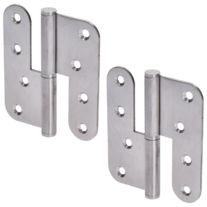 Nerezové panty 2 ks (levé), 100x88x2,5 mm, max. nosnost: 80 kg (2 panty), broušená nerez K320 / AISI304