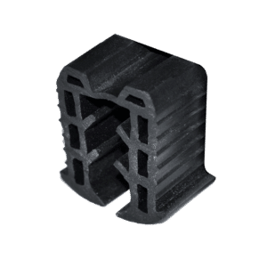 Gumové těsnění pro nerezové a hliníkové madlo s drážkou 24x24mm, pro sklo 8.00-11,0mm (cena za 1 bm)