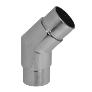 Spojka rohová 45° na trubku ø42,4 mm, leštěná nerez AISI304