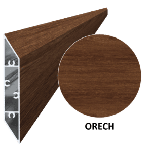 Profil 108x16mm, práškový lak, struktura OŘECH, L-6000mm