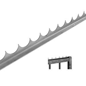 Ochranný hřeben proti přelezení, ocel 2 x 2000 mm, ohýbaná, bez povrchové úpravy