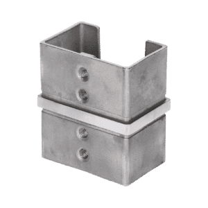 Prechod - priamy (60x40x1.5mm) na madlo EB1-JHM60x40, lepený spoj, brúsená nerez K320 /AISI304