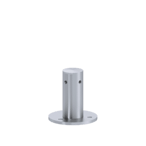 Příruba (rohová) na fasádní lankovou stěnu, odsazení 100 mm, se dvěma vnitřními závity M8, broušená nerez K320 / AISI 304