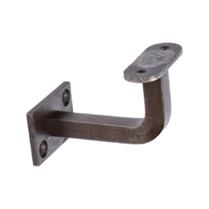 Držák madla na zeď s obdélníkovou kotevní deskou - 70x40mm (pevný, plochý), odsazení 85 mm, ocel bez povrchové úpravy