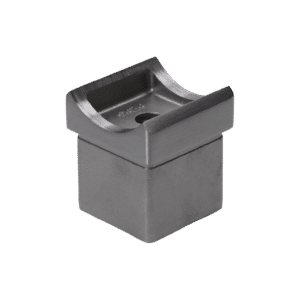 Držák madla, jekl 40x40x2.0mm, na madlo trubku ø 42.4mm, broušená nerez K320/AISI304