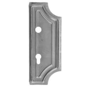 Štít 277x104x2mm s otvory, rozteč 90mm, zápust 30mm, otvor pro kliku ø 20mm, zdobený, pravý