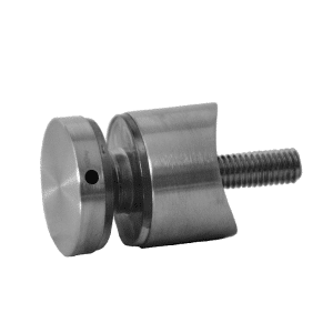 Svorka bodová na sklo 6-12 mm na trubku ø 42,4 mm, broušená nerez K320 / AISI304, balení obsahuje gumičky na sklo