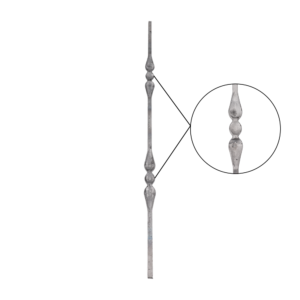 Tyč kovaná L-900mm, profil 12x12mm