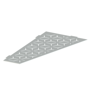 Rohová police do koupelny, broušená nerez AISI 304 / K320