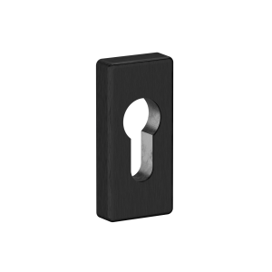 Hliníková rozeta, cylindrická vložka, broušený černý elox