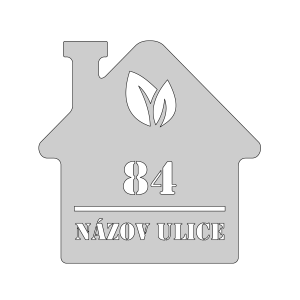 Domovní číslo, vzor 002, broušená nerez AISI 304