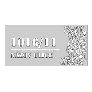 Domovní číslo, vzor 006, bez povrchové úpravy