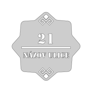 Domovní číslo, vzor 004, bez povrchové úpravy