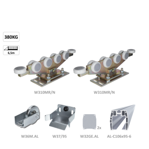 Samonos do 350 kg/6,5 m, profil 95 x 106  mm, hliník