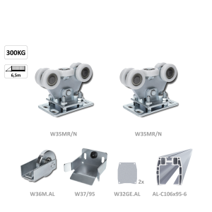 Samonos do 300 kg/6,5 m, profil 95 x 106  mm, hliník