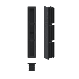 Plastová zátka k hliníkovej lamele, rozmer 16 x 100 mm,RAL7016