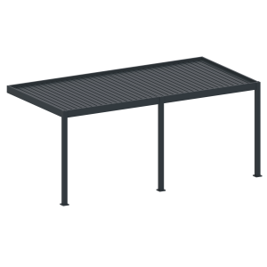 Bioklimatická pergola, hliníková 3 x 6 m, montovaná na stěnu