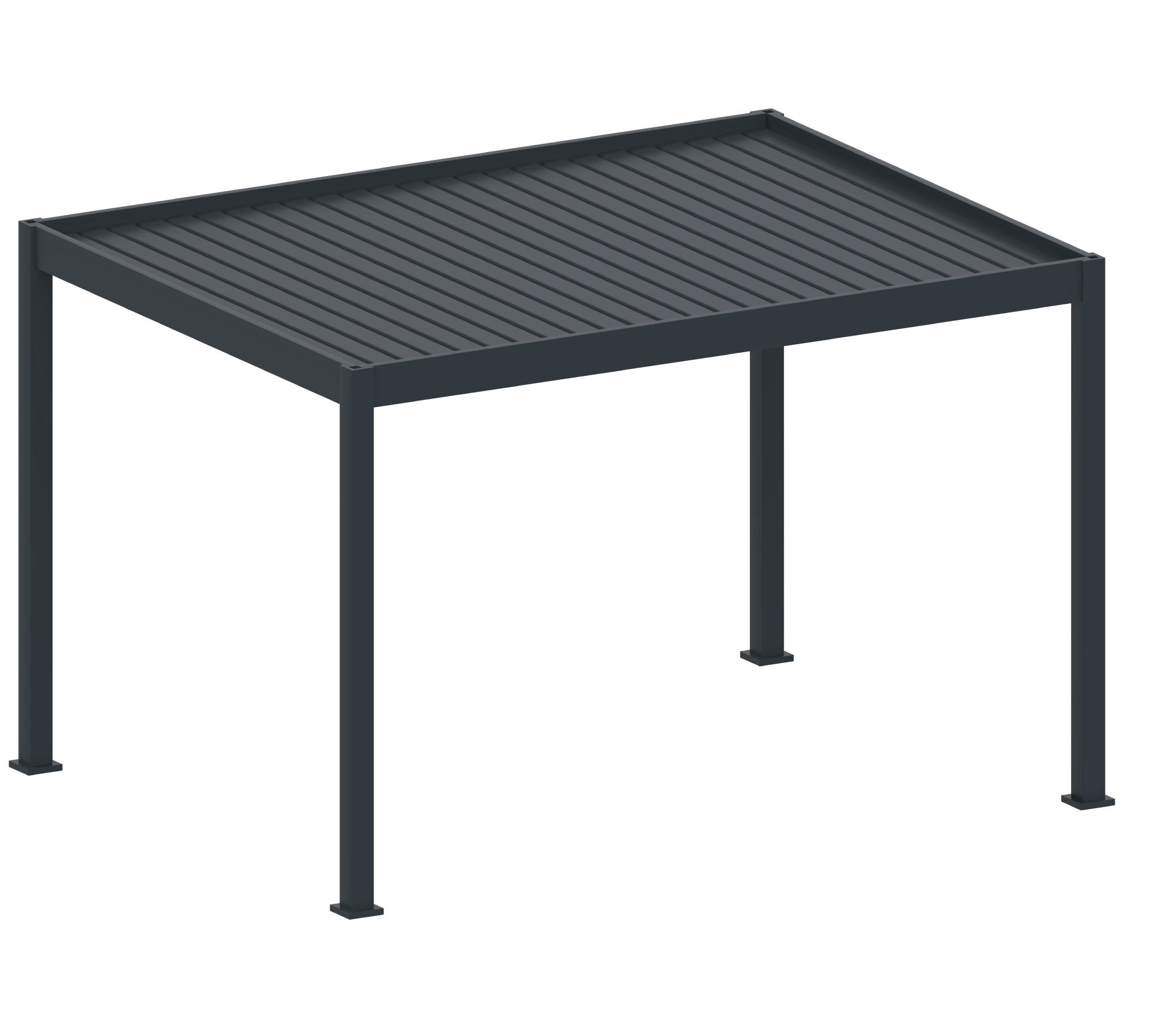Bioklimatická pergola, hliníková 3 x 4 m, volně stojící