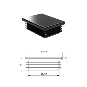 Krytka plastová 50 x 70 mm