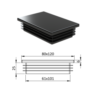 Krytka plastová 80 x 120 mm