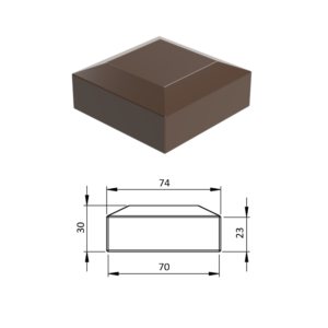 Vnější krytka 70 x 70 mm, plastová PE