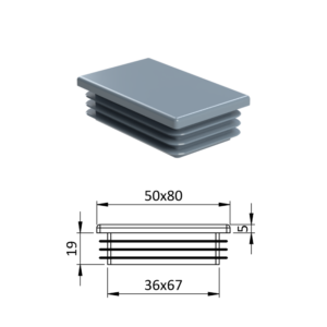 Krytka plastová 50 x 80 mm