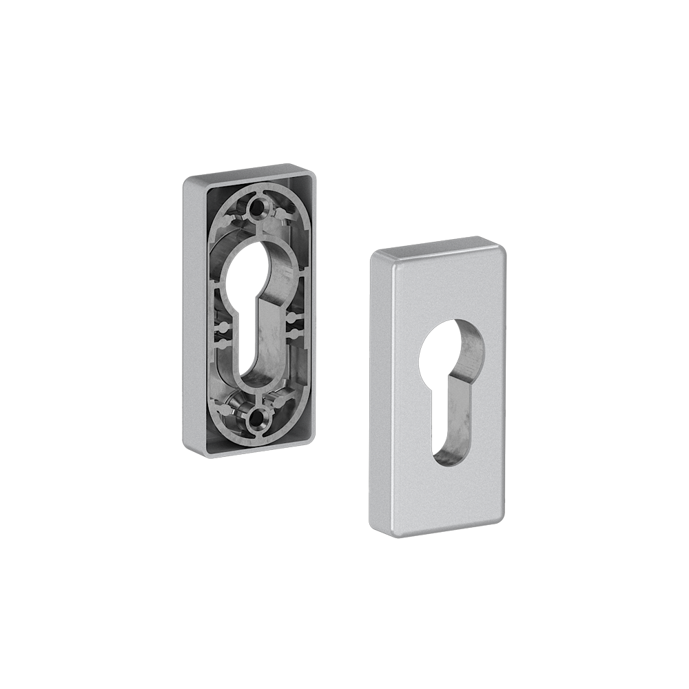 Hliníková rozeta pro cylindrickou vložku, stříbrná