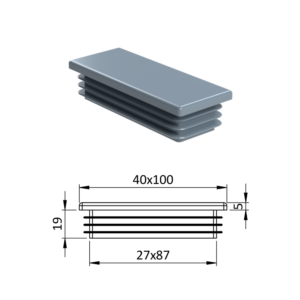 Krytka plastová 40 x 100 mm