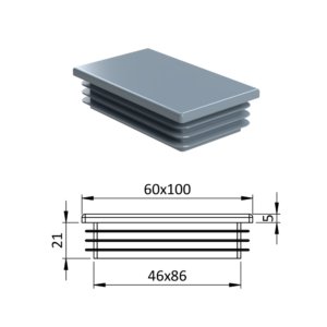 Krytka plastová 60 x 100 mm