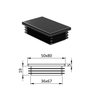 Krytka plastová 50 x 80 mm