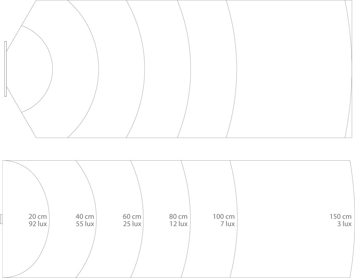 Venkovní LED osvětlení FLAT, farba RAL9010, H-240mm - Obrázek 2