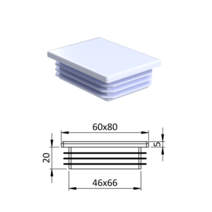 Krytka plastová 60 x 80 mm