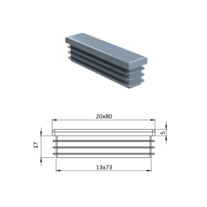 Krytka plastová 20 x 80 mm