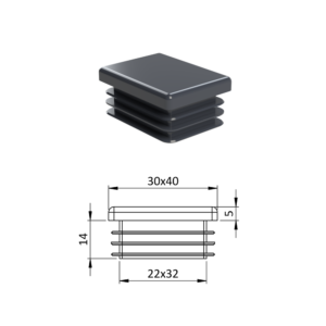 Krytka plastová 30 x 40 mm