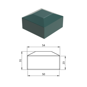 Vnější krytka 50 x 50 mm, plastová PE